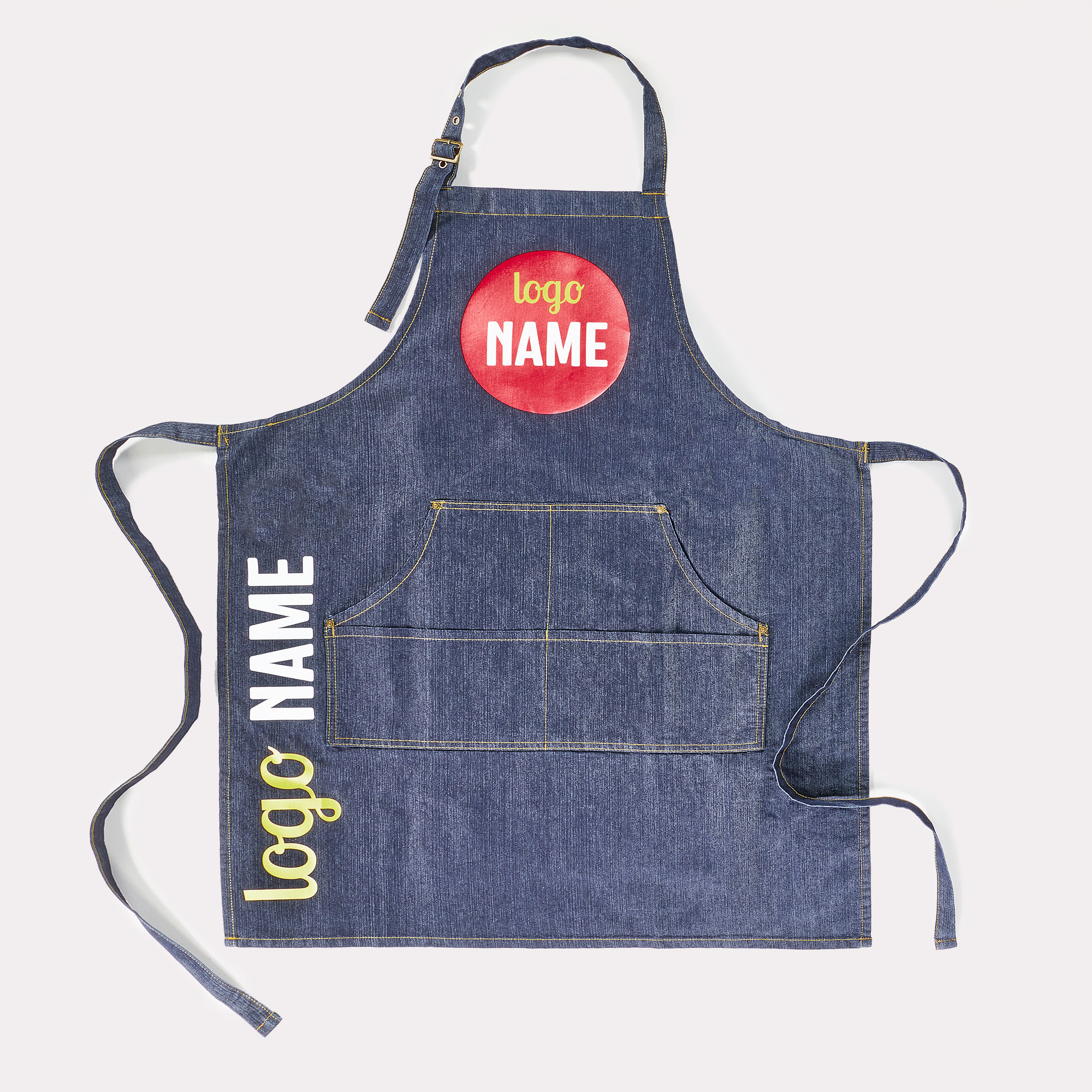 Tablier en tissu jeans